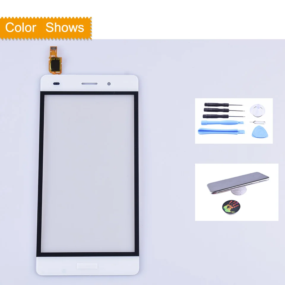 white with gift Для huawei P8 Lite ALE-L04 ALE-L21 ALE-TL00 ALE-L23 Сенсорный экран сенсорный Панель Сенсор окрашенные запасные части для Стекло сенсорный Экран без ЖК-дисплей - Цвет: white with gift