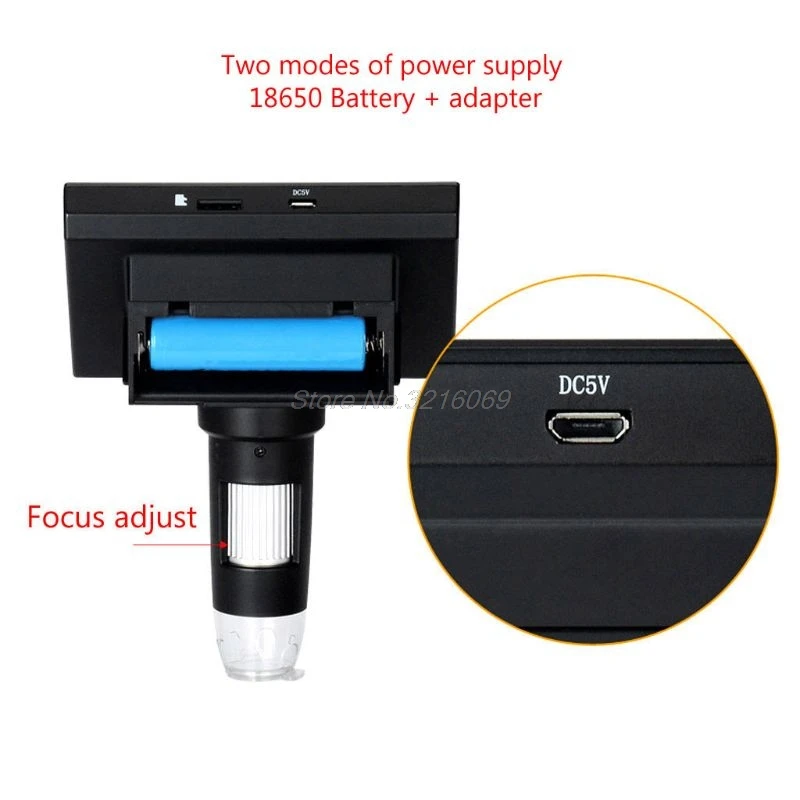

1000X USB Electronic Microscope LCD Digital Video Microscope Camera 4.3 Inch HD OLED Endoscope Magnifier Camera + LED Lights Oct