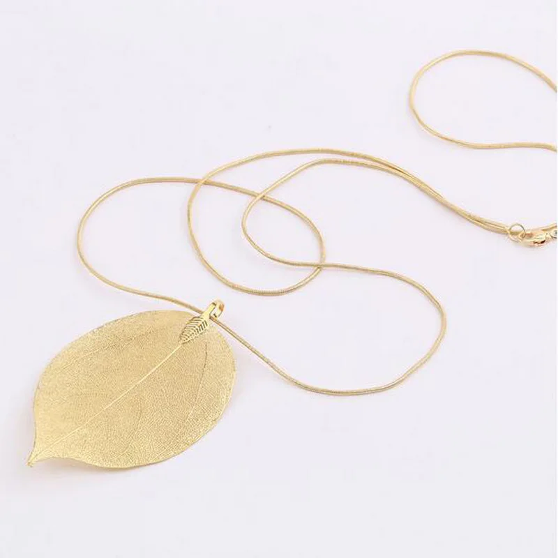 Модные украшения листьев Форма кулон Цепочки и ожерелья | Украшения аксессуары