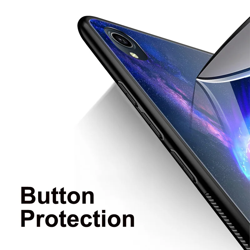 Чехол для Vivo Y91C ЧЕХОЛ ДЛЯ VIVO Y91C чехол 6,22 мультфильм стекло жесткий задняя крышка чехол для телефона для VIVO Y91C VIVOY91 Y 91 Y91 91C VIVOY91C