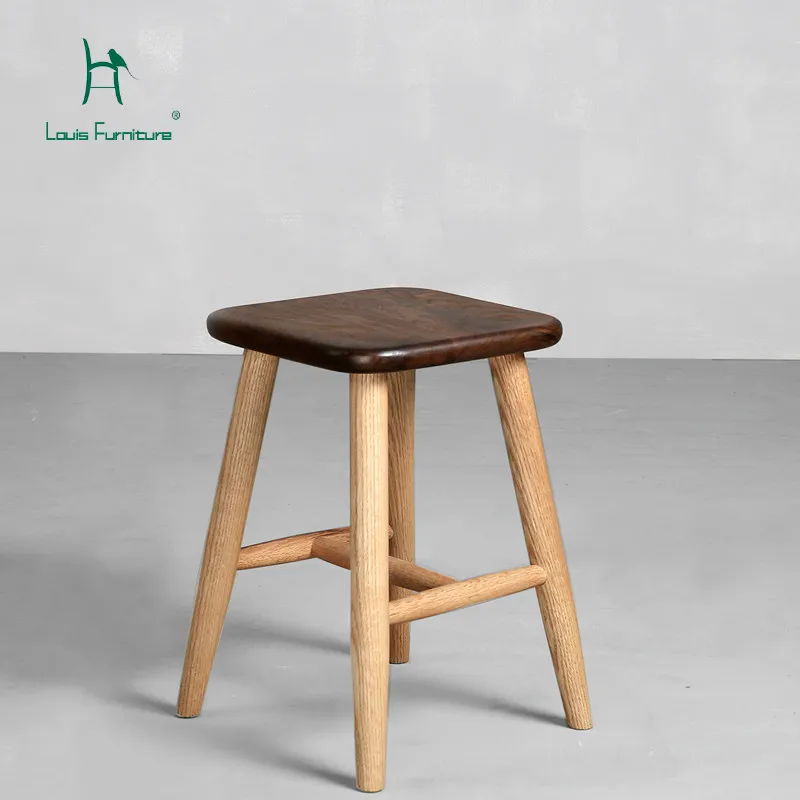 

Louis Fashion Stools Creative Wooden Furniture Dressing Simple