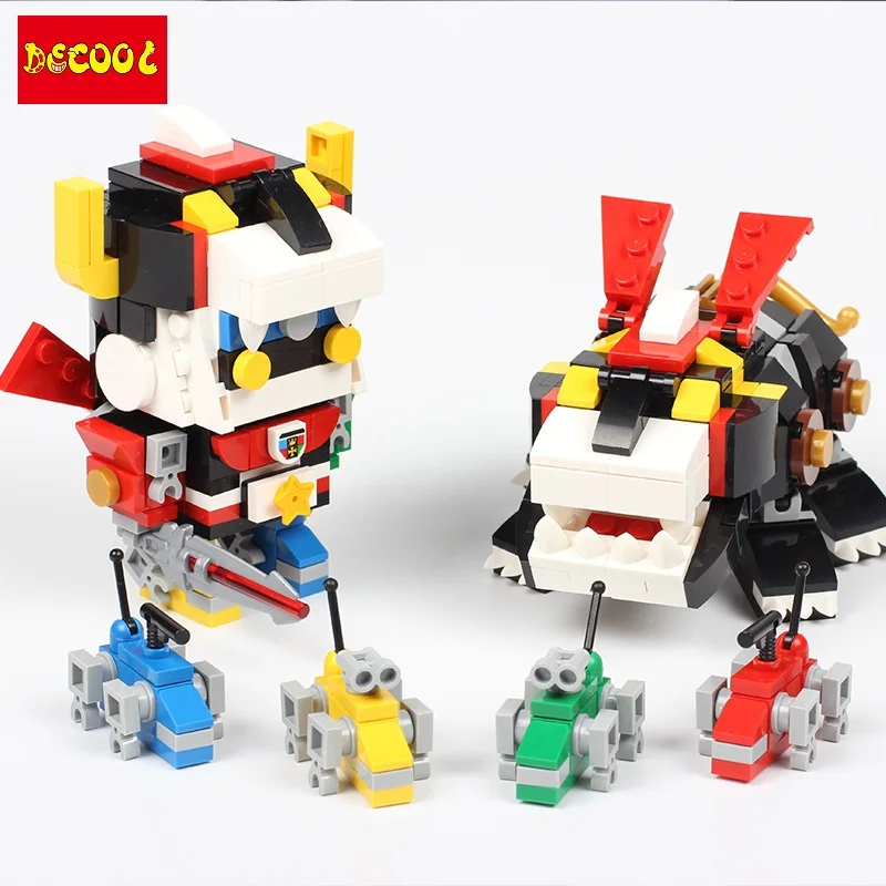 DECOOL 455 + шт 18002 идеи Voltron Brickheadz строительные блоки игрушки для Legoed Кирпичи детей 21311