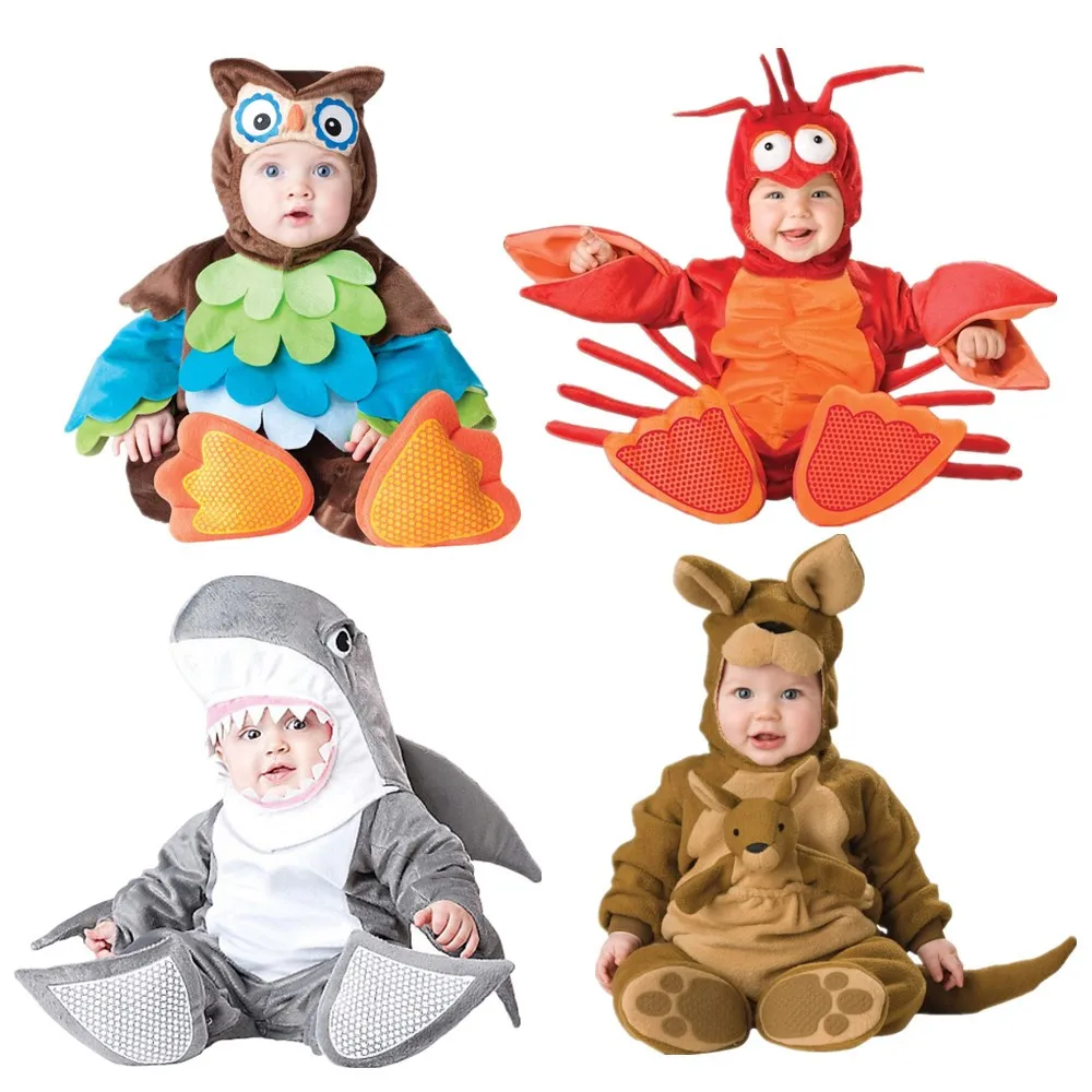 Детский Рождественский костюм для Хэллоуина комбинезон кенгуру с изображением