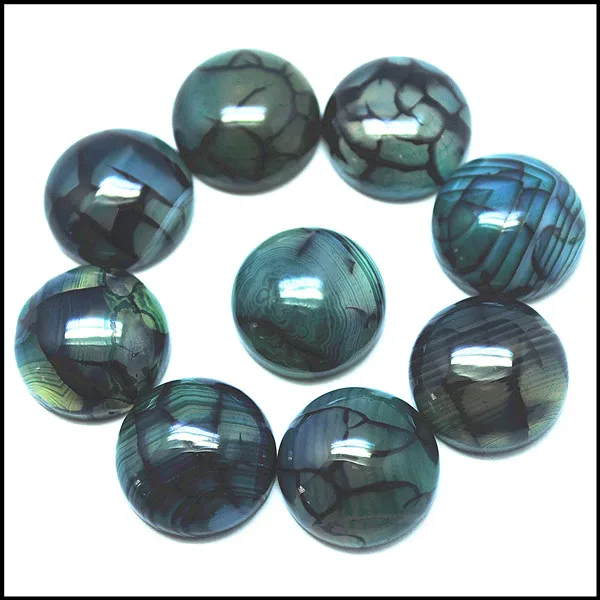 10 шт. натуральный камень Кабошоны коричневого цвета круглой формы без отверстия