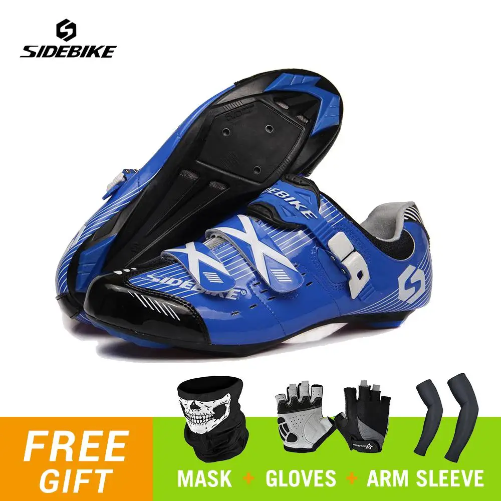 SD 003 Road Blue SIDEBIKE/Обувь для велоспорта; обувь для горного велосипеда; Мужская обувь для велосипедного спорта на открытом воздухе; обувь для горного велосипеда; самоблокирующиеся кроссовки для триатлона - Цвет: SD 003 Road Blue