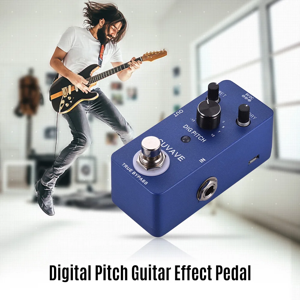 Педаль для гитарных эффектов с цифровым шагом и полностью металлическим