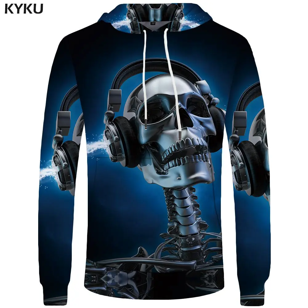 3d hoodies 12 KYKU Череп Толстовка мужские черные военные куртки с капюшоном аниме одежда панк Рок Металл 3d принт Толстовка Повседневная Мужская Уличная одежда - Цвет: 3d hoodies 12
