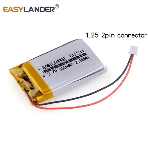 612338 3 7 V 800mAh перезаряжаемый литий полимерный аккумулятор для игрушек millet gps TEXET DVR