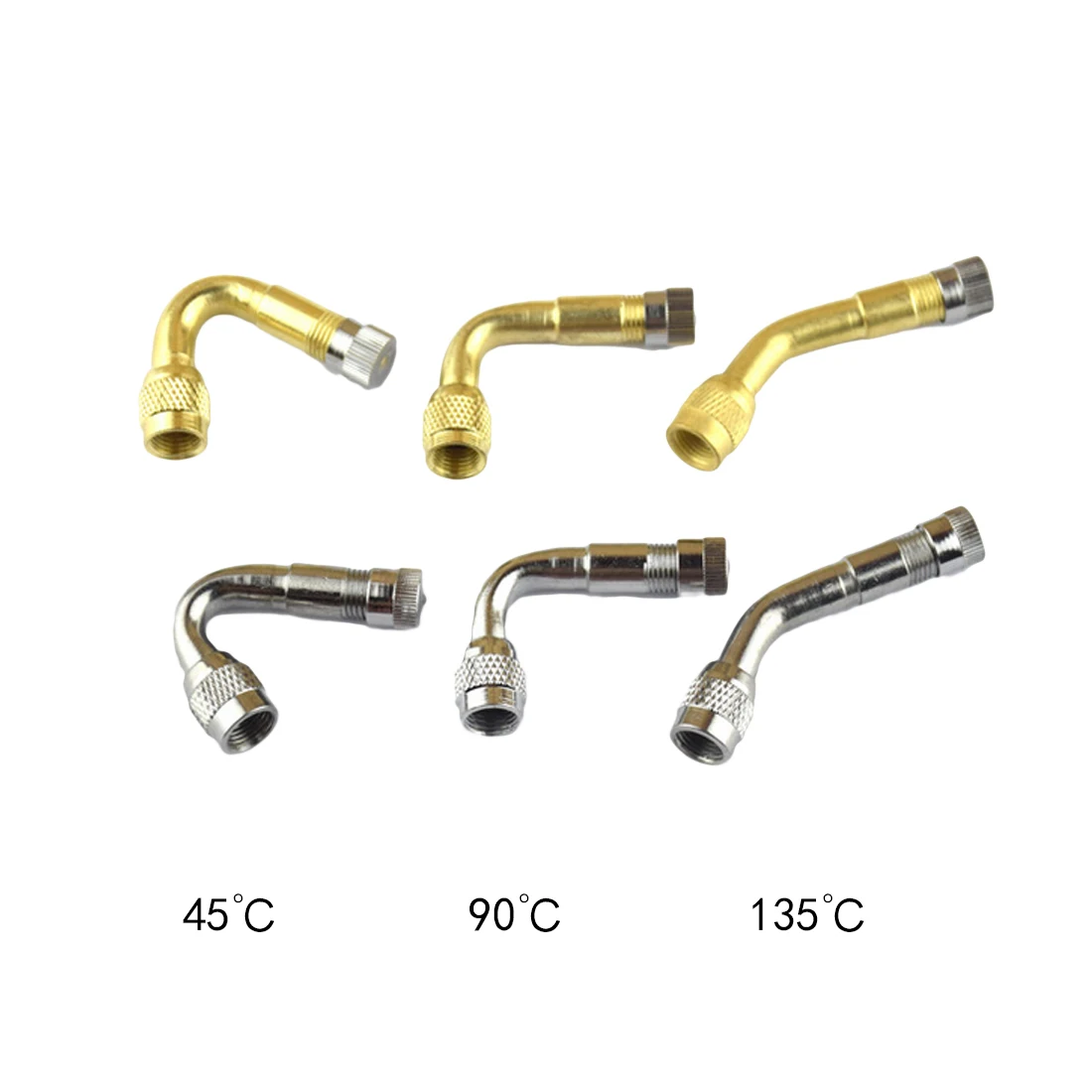 

Tire valve Tire Brass 45/90/135 Degree valve Rod Inflatable Nozzle Auto Metal Lengthened Inflatable Tube Valve Stems