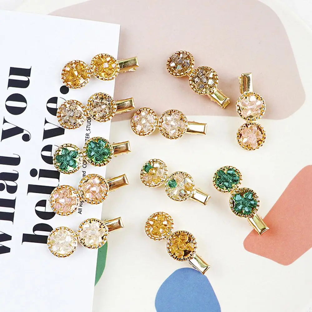 Заколка для волос с кристаллами Женская круглая заколка геометрическими цветами