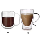 Высококачественная термостойкая стеклянная чашка с двойными стенками, кружка для пива, кофе, кружка из высококачественного боросиликатного чая, кружка, прозрачная посуда для напитков