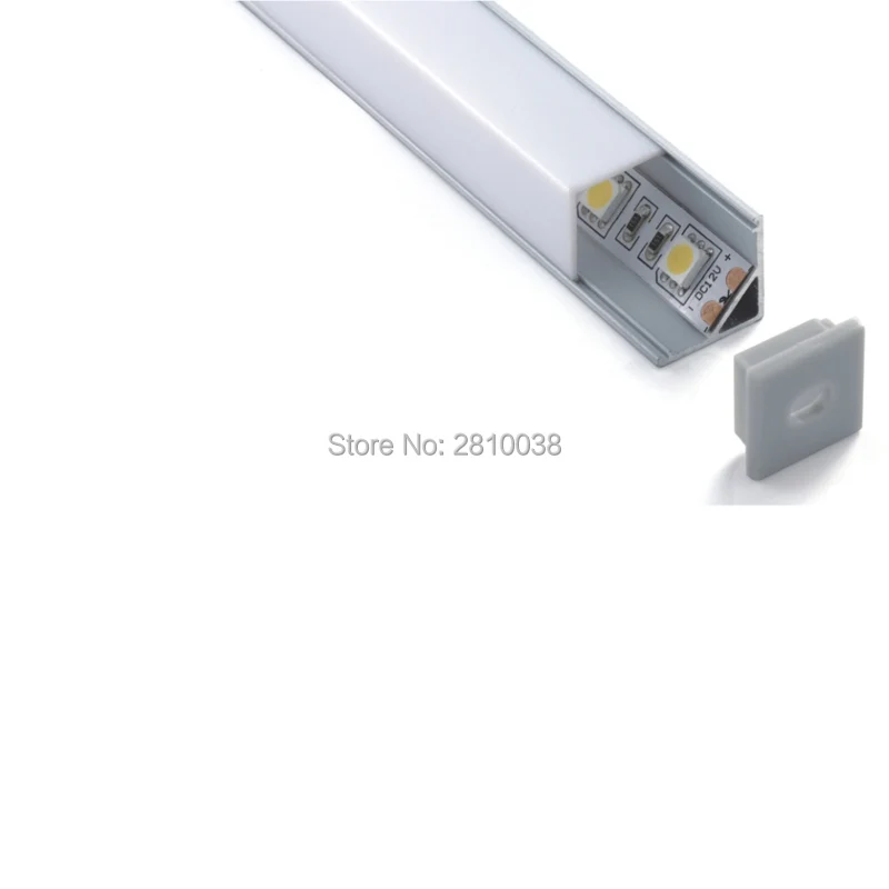 10 X 1M Sets/Lot 90 degree angle led aluminum profile and Recessed led strip profile for kitchen led Cabinet lights