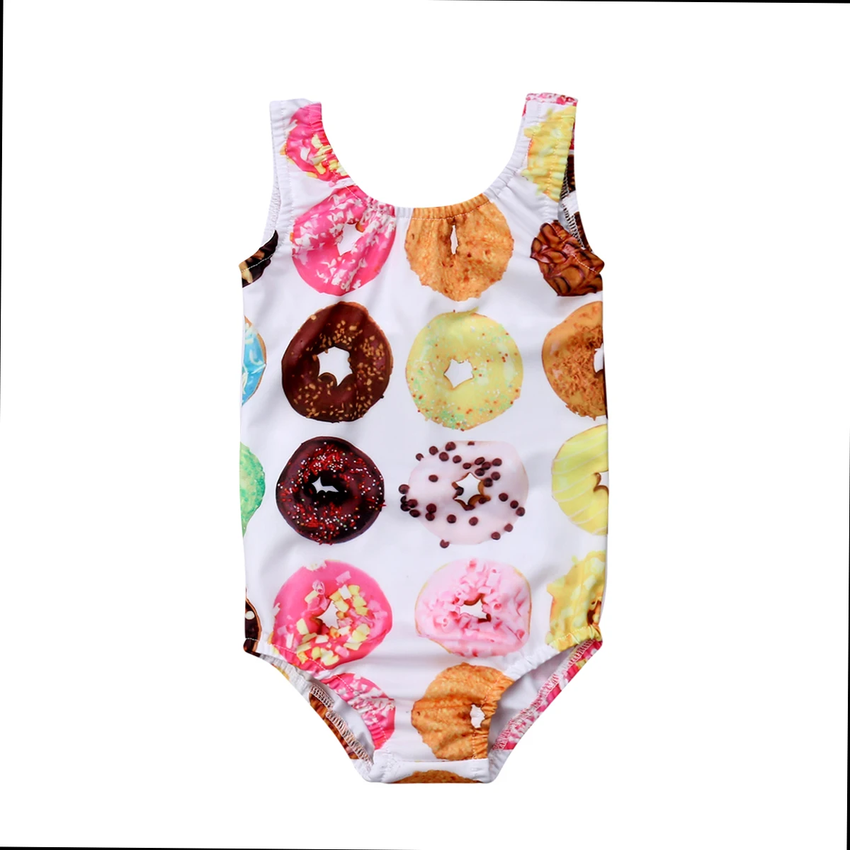 1-6 Years 2019 Toddler Kids Girls Donut Print Swimwear Lovely One Piece Swimsuit Summer Beachwear Bathing Suit Swimming Costume | Спорт и