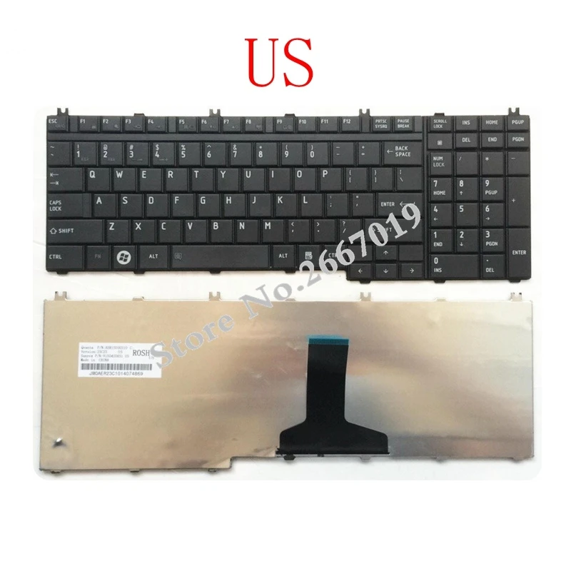 Клавиатура для ноутбука TOSHIBA черная клавиатура Satellite P305 P305D L350D P505D L505 L505D L550 L550D L355