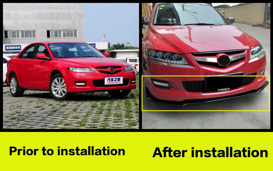 Для Mazda 6 красочные украшения переднего бампера для губ вокруг гриля для губ под крышкой Лопата специальные аксессуары применяются к 2002- M6