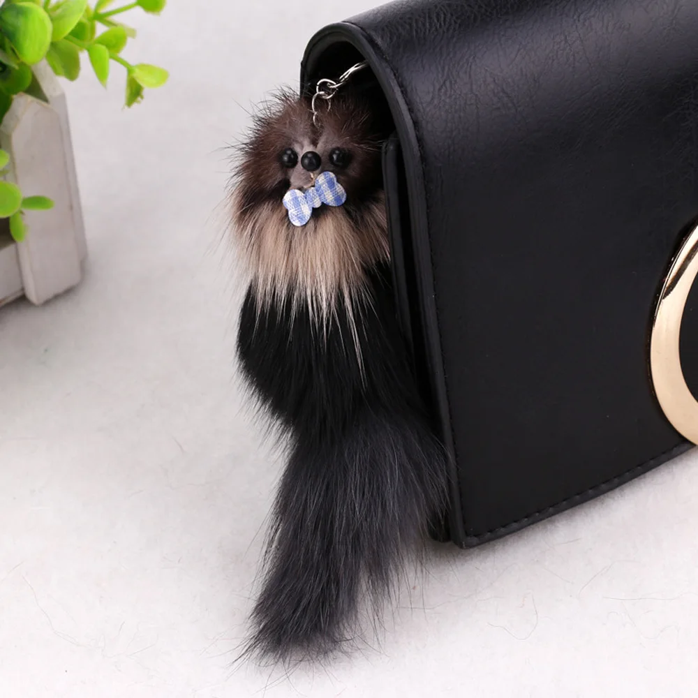 Для творческих личностей белки с длинным хвостом плюшевый брелок для ключей