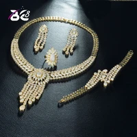 be 8 hotsale african 4pc bridal jewelry sets new fashion dubai necklace sets for women wedding party accessories design s299