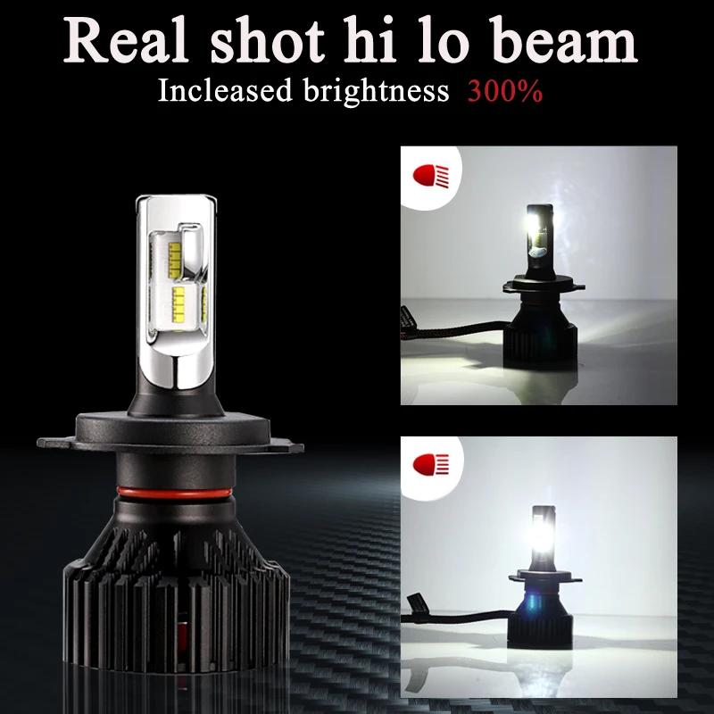 LARATH T8 9005 9006 LED Car Headlight Bulb 60W 8000LM ZES Chip 12V Light H4 H7 H11 H1 H8 H3 Auto Headlamp Fog Lamp | Автомобили и