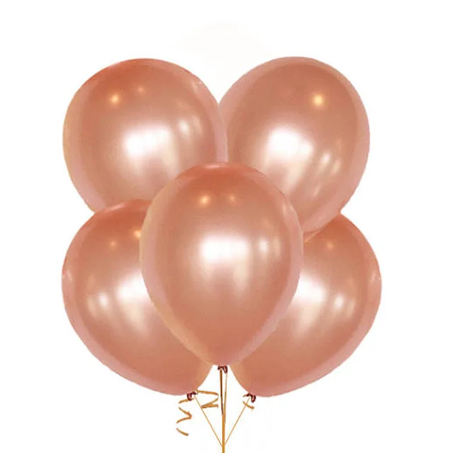 rose gold 100 шт 12 дюймов золотой розовый серебряный красный латексный воздушные шары с гелием шары для свадебного украшения день рождения поставки надувной шар - Цвет: rose gold