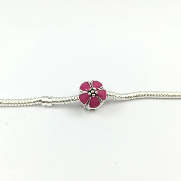 Маргаритки цветок безопасная пробка Сакура Сплав Бусины европейские амулеты