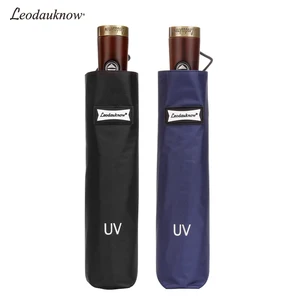 Классический мужской автоматический зонт в английском стиле с 10 ребрами, крепкий, ветростойкий, 3 складной зонт от дождя, деловой мужской качественный зонт