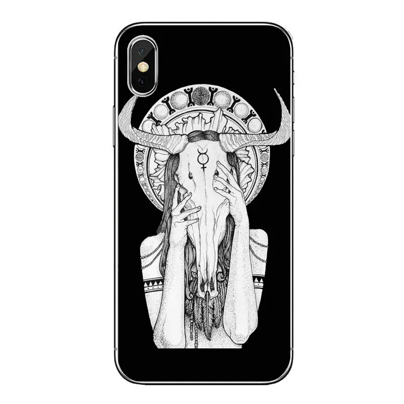 Soft Transparent Shell Covers Satanic Skull For Huawei P20 Lite Nova 2i 3i 3 GR3 Y6 Pro Y7 Y8 Y9 Prime 2018 2019 |