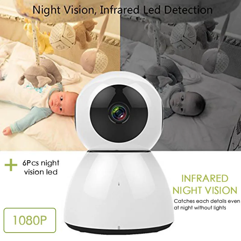 Камера видеонаблюдения 1080P IP беспроводная Wi Fi для дома CCTV сетевая камера ночного