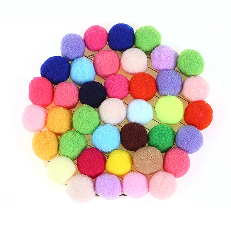 colorful 100 шт. мини пушистые мягкие помпоны мяч ручной работы детские игрушки DIY Швейные ремесла поставки детские своими руками материалы 10 15 20 25 30 мм - Цвет: colorful