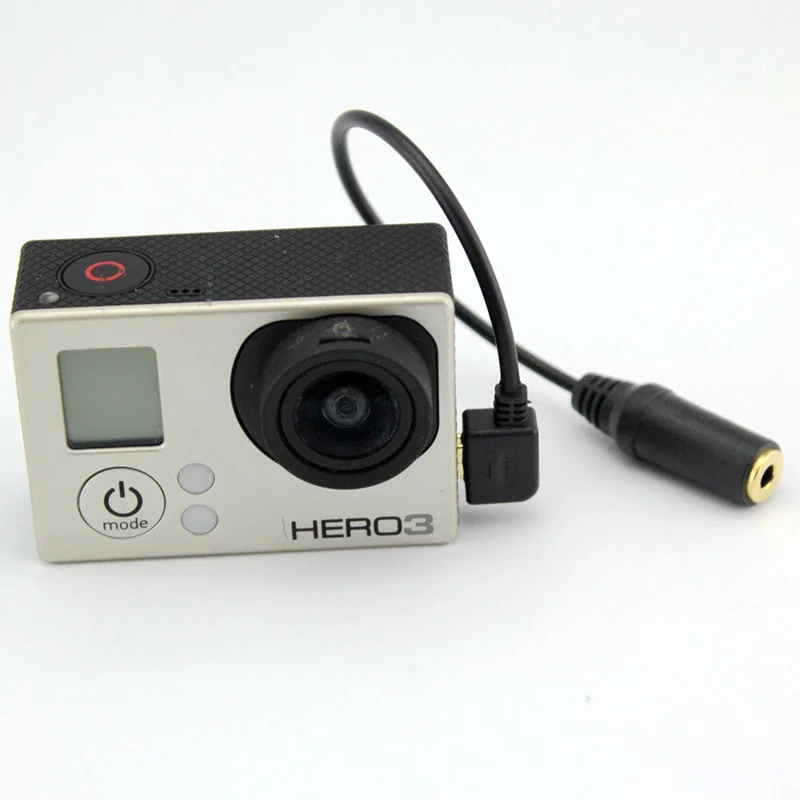 Обновленный стерео кабель Gopro Hero 3/3 +/4 3 5 мм шнур для микрофона аудиокабель