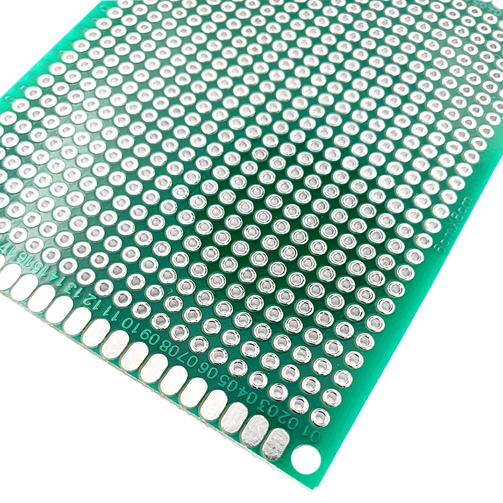 6*8 6X8cm Double Side Prototype pcb Breadboard Universal Printed Circuit Board 1.6mm 2.54mm Glass Fiber | Электронные компоненты