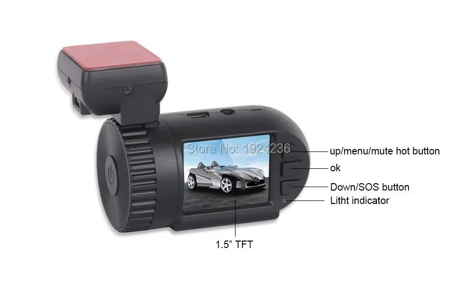 Mini0805 Liteon Автомобильный видеорегистратор обновлен с 1296 P srceen камера gps Функция 1 5