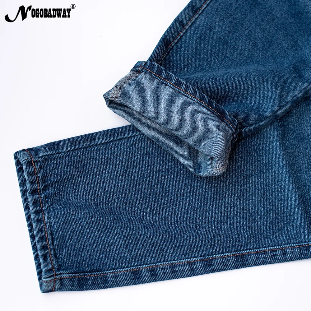 Бойфренд прямые джинсы женщина кнопка широкие брюки джинсовые штаны Высокая