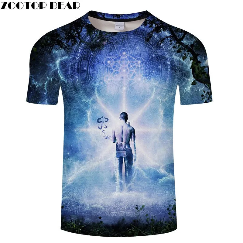 

Футболка мужская с 3D-принтом воина, популярный топ с коротким рукавом и с аниме, модная уличная одежда с медведем