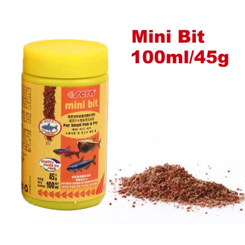 Mini Bit 100ml 45g Sera Рыбная еда все виды для мини-рыбы креветки cichild discus betta Гуппи боты сом - Цвет: Mini Bit 100ml 45g