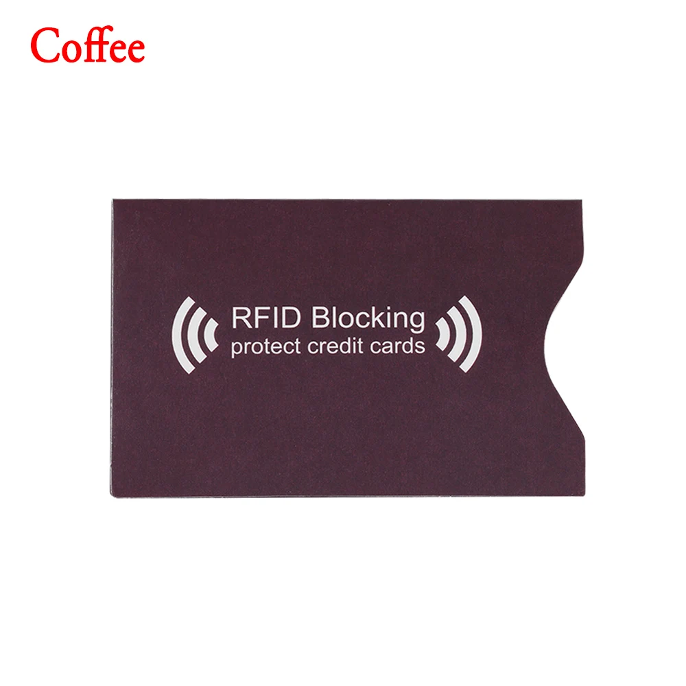 Шоколад 2 шт Анти RFID алюминиевый держатель для карт банк карта Интеллектуальный щит Защита Анти вор карты бумажники чехлы - Цвет: Шоколад