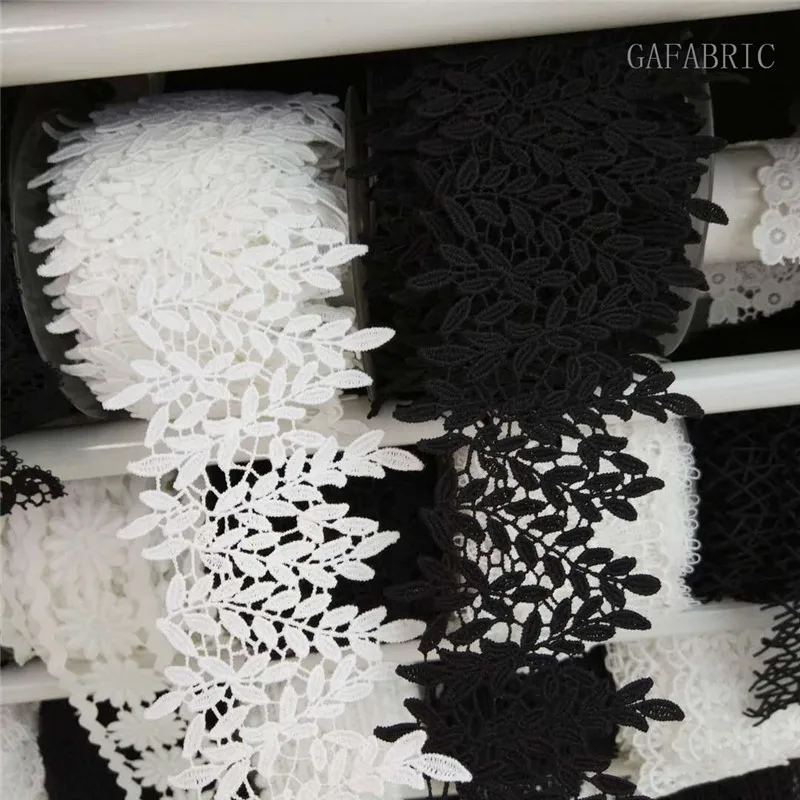 

10yards Wide Leaves lace 8.5cm Water-Soluble Lace Thickened Straight Edge Embroidery Accessories DIY Lace Handmade Supplies