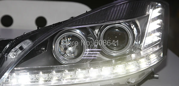 Для Mercedes Benz S class W221 DRL светодиодный головной светильник 2006 2009 с D1S hid комплект|hid