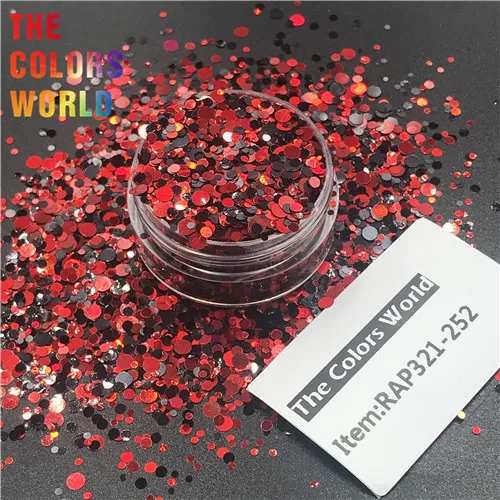 RAP321-252 200g TCT-260 круглый, со смешанными цветами в горошек ногти блестящий дизайн ногтей Украшение Блеск для тела макияж лицо живопись гель ручной работы хна DIY - Цвет: RAP321-252 200g