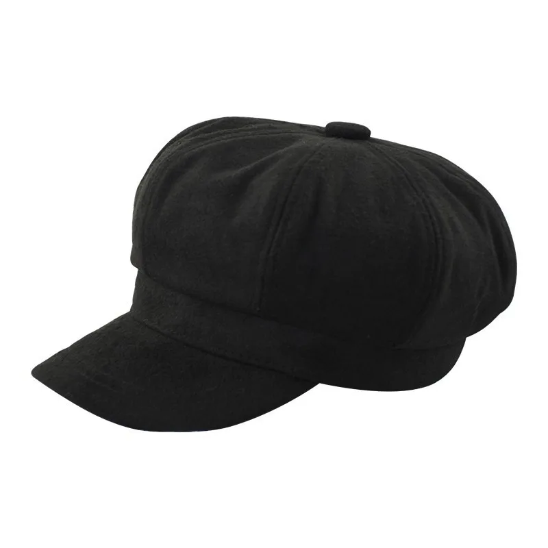 Женская кепка в восьмиугольном стиле Зимняя шерстяная Кепка художника большого