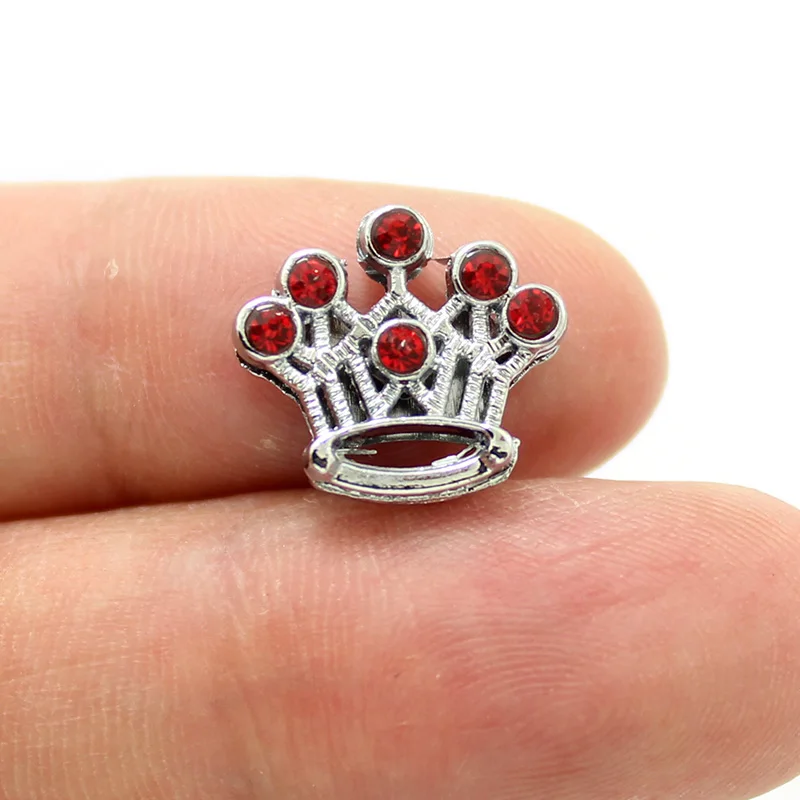 12 шт./лот оптовая продажа хрустальные 8 мм Подвески в виде короны с камнем