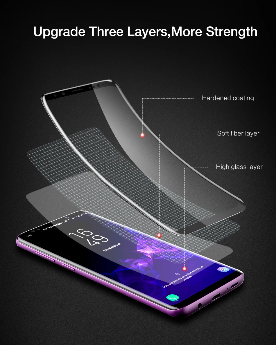 FLOVEME 3D изогнутый экран протектор для samsung Galaxy S9 S8 Plus Note 8 9 HD Защитная стеклянная пленка для samsung S8 S9 Plus