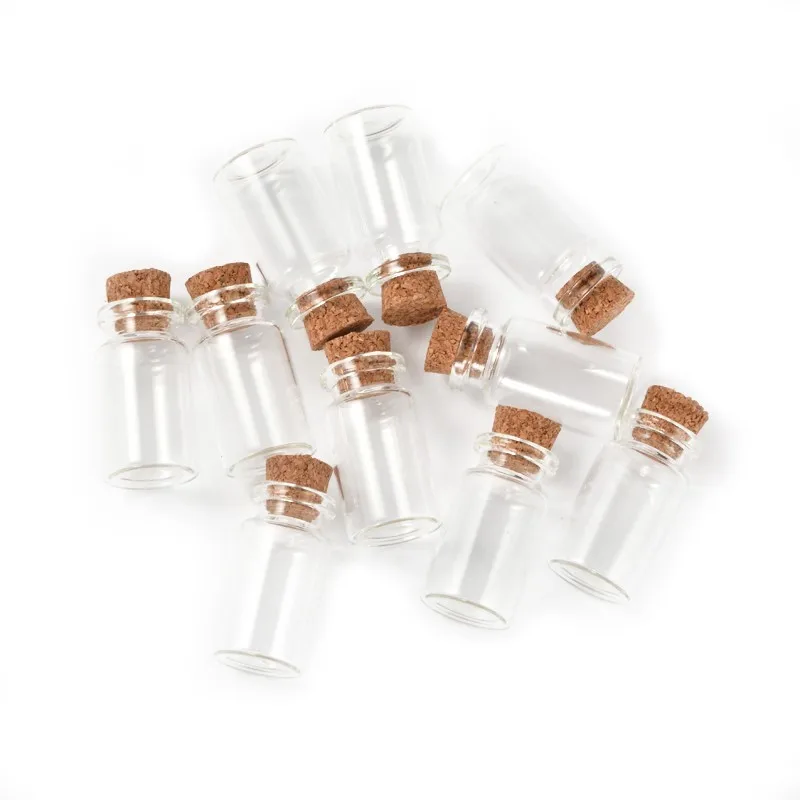 

Pandahall 20pc Clear Glass Bead Containers with Tampions Carrying Cases Storage Box Heart DIY Jewelry Size:16x28mm