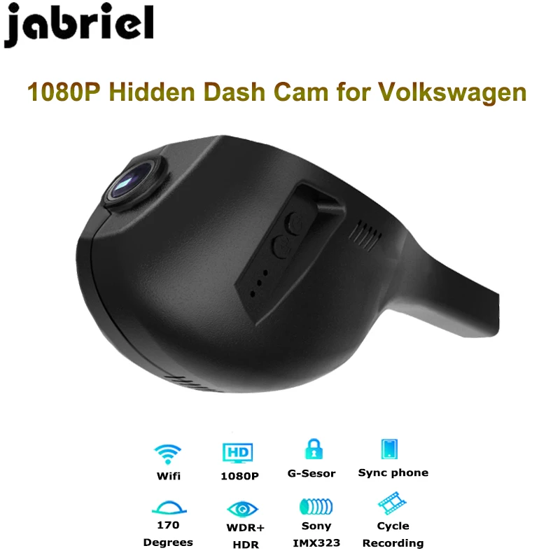 Скрытый Автомобильный видеорегистратор Jabriel 1080P автомобильная камера с двойным