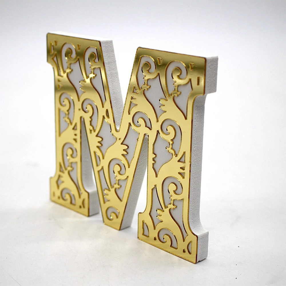 Буквы настенные украшения 3D креативные акриловые буквы зеркало настенный Декор