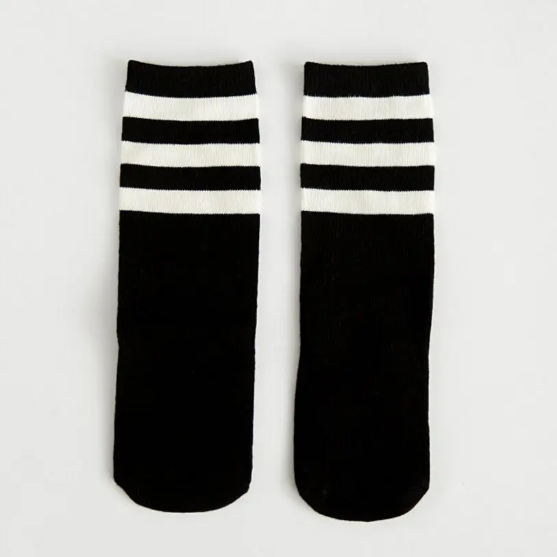Kids Socks 05 Детские носки в черно-белую полоску Хлопковые гольфы для мальчиков и девочек, студенческие спортивные носки для отдыха от 0 до 4 лет - Цвет: Kids Socks 05