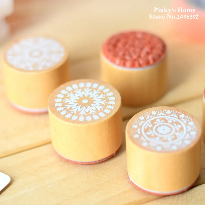 1 шт. DIY винтажный Ретро Круглый штамп кружевной для украшения поздравительных