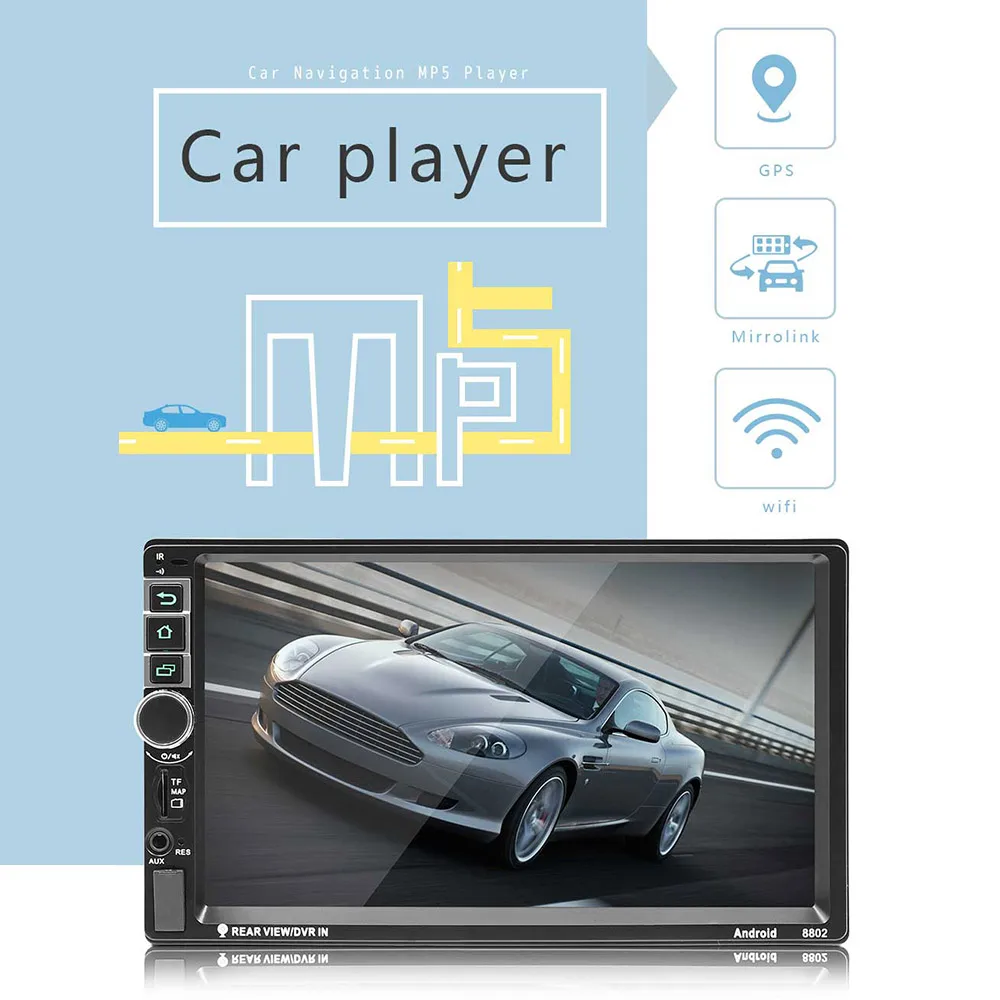 8802 обновленная версия RDS 7 &quotсветодиодный сенсорный экран Android автомобильный
