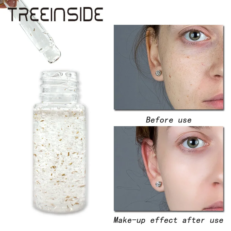 Facial makeup serum 24k Rose gold foil Hyaluronic acid essence Collagen Firming skin Moisturizing Shrink pores Black circle | Красота и