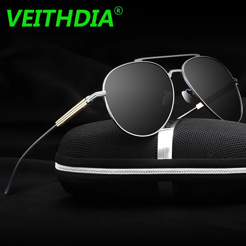VEITHDIA оригинальные брендовые дизайнерские поляризованные солнцезащитные очки с