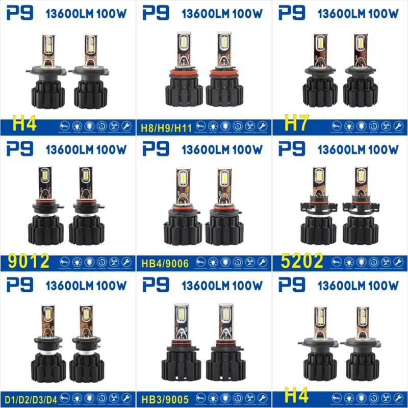 LED Headlights H11 H8 H9 H10 100W 13600LM Led Fog Light Lamps Bulbs | Car Headlight Bulbs(LED)